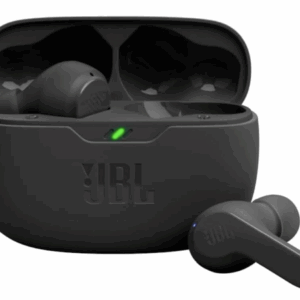 JBL Vibe Beam - True Wireless JBL Deep Bass Sound Earbuds, Bluetooth 5.2, Water & Dust Resistant, Hands-free call with VoiceAware, Up to 32 hours of battery life (Black)